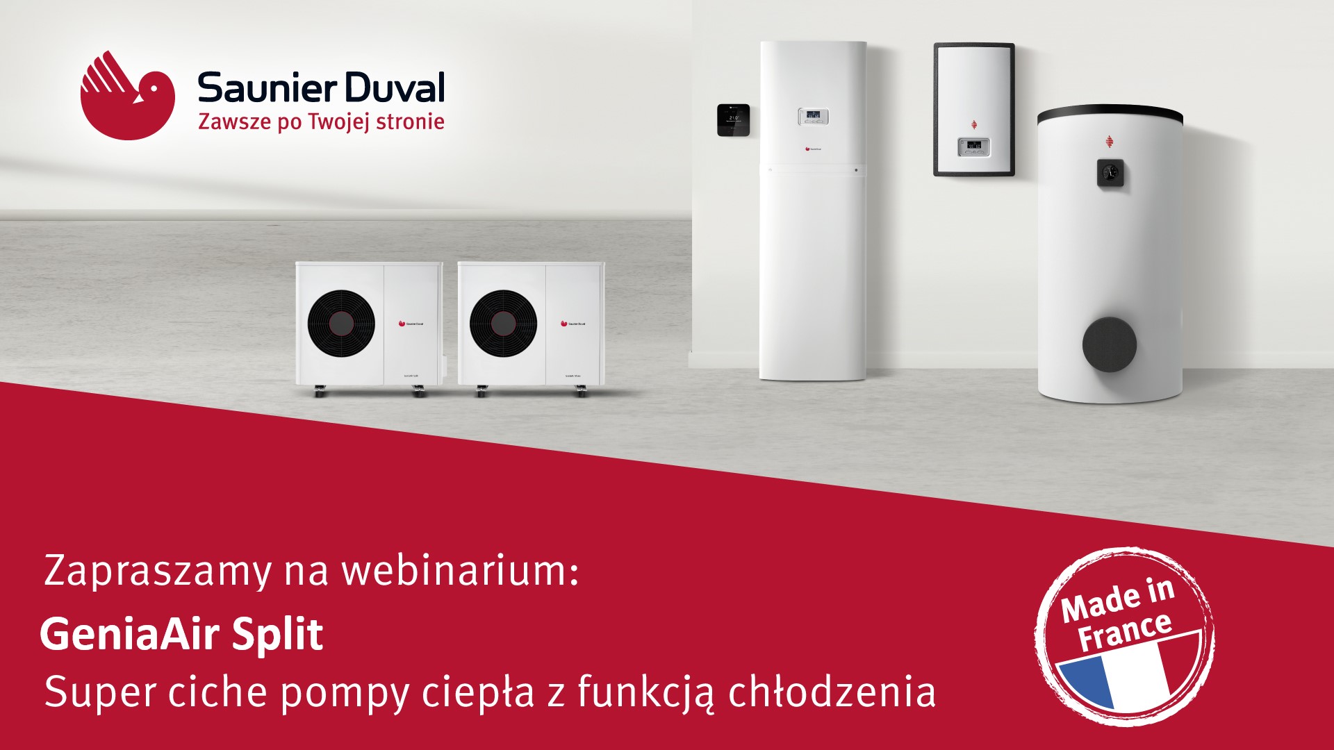 Webinarium - Pompy ciepła SAUNIER DUVAL GENIAAIR SPLIT