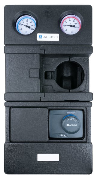 Grupa pompowa AFRISO PrimoTherm K 180-2 DN 32 GW 1 1/4'' x 1 1/4'', z zaworem mieszającym, z izolacją, z siłownikiem arm 343