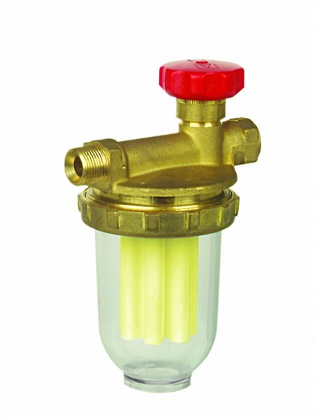 Filtr olejowy AFRISO V500Stjednorurowy fi 3/8''/3/8'' GW x GZ, z wkładem stalowym, maks. przepływ 320 l/h