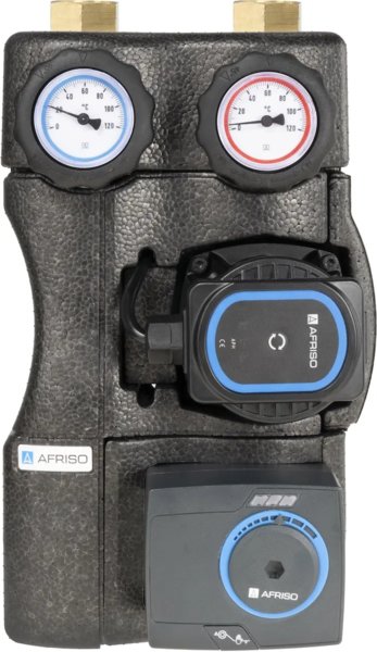 Grupa pompowa AFRISO BPG 241 GZ x nakrętka 1'' x 1'', z pompą obiegową AFRISO APH 160 15-7/130 mm, z siłownikiem arm 141