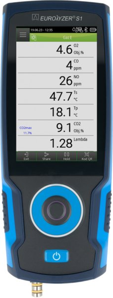 Sensor O2, CO/H2, analizator spalin AFRISO EUROLYZER S1 start, bez drukarki, z walizką