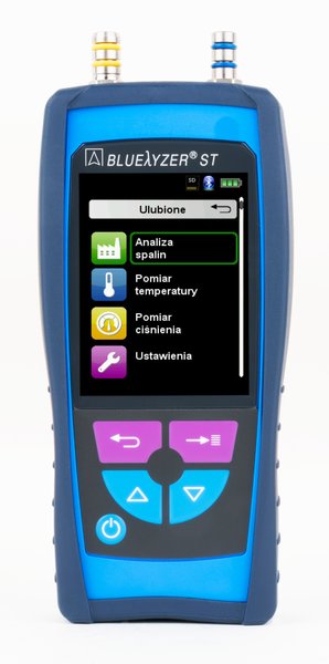Sensor O2, CO, pomiar ciągu kominowego AFRISO Bluelyzer ST standard, bez drukarki, z walizką