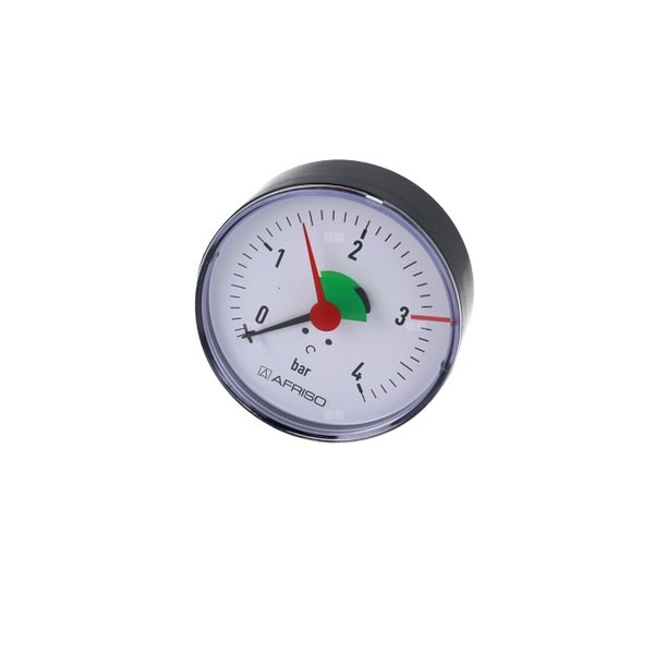 Manometr z rurką Bourdona AFRISO HZ grzewczy 0/4 bar G1/4B aksjalne fi 80 mm, kl. 2.5%