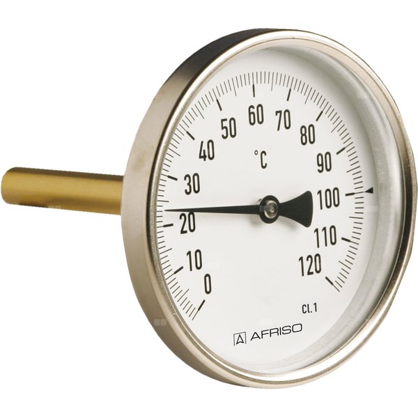 Termometr bimetaliczny AFRISO BiTh I, D211 fi 63 mm 0…120'C tuleja 63 mm połączenie ax