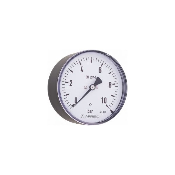 Manometr z rurką Bourdona AFRISO RF standardowy 0/10 bar G1/8B aksjalne fi 40 mm, kl. 1.6%
