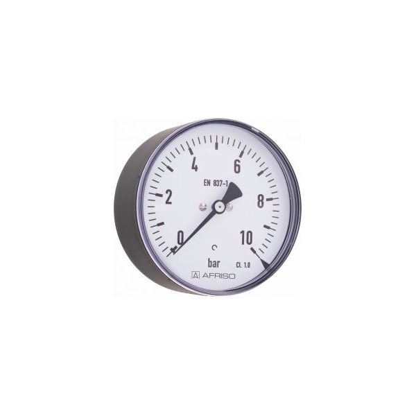 Manometr z rurką Bourdona AFRISO RF wstrząsoodporny 0/40 bar G1/2B aksjalne fi 100 mm, kl. 1,0%