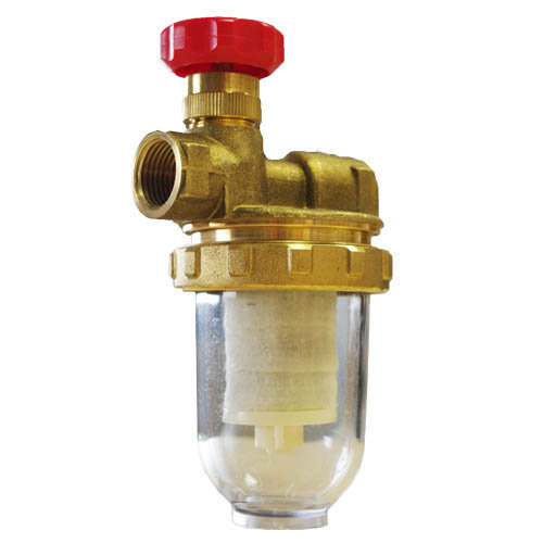 Filtr olejowy AFRISO V 1/2 - 500 Stjednorurowy fi 1/2''/1/2'' GW x GW, z wkładem stalowym, maks. przepływ 500 l/h