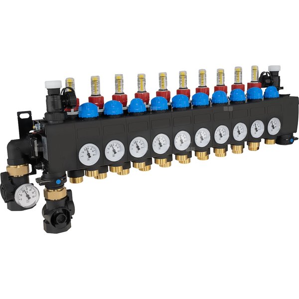ProCalida CC 1 na 10 obiegów grzewczych, rotametry 0,75÷3,75 l/min