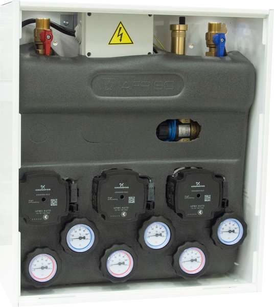 Grupa pompowa AFRISO PrimoBox AZB 301 GZ x GW 3/4'' x 3/4'', z zaworem termostatycznym, z izolacją