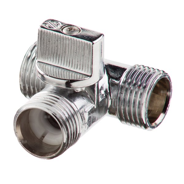 Zawór kulowy ARCO MINI trójnik 1/2'' GZ, uchwyt: motylek