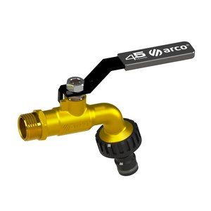 JARDIN zawór czerpalny, 1/2GZ x 3/4GZ, z szybkozłączką plastikową, dźwignia