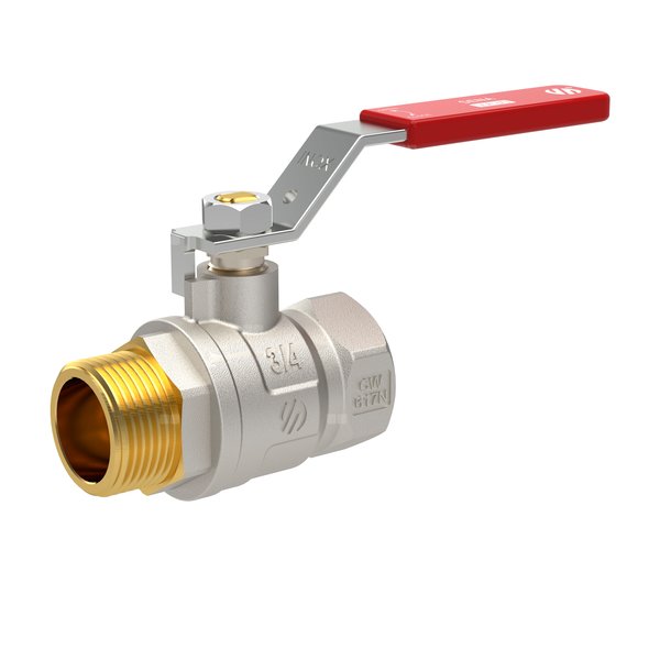 Zawór kulowy SENA VA30 Ni-Free, 3/4GW x 3/4GZ, dźwignia INOX