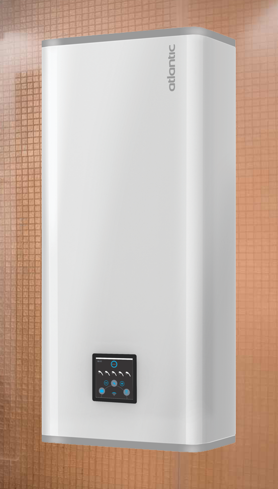 Elektryczny ogrzewacz wody VERTIGO Wi-Fi (kolor SILVER) model płaski, średnia pojemność, wiszący pionowo lub poziomo, pojemność 100 l