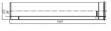 Przedłużenie spalinowe 1000 mm fi 80 (do kotłów QUADRA Green 25 RSI, QUADRA 25R, QUADRA Green 25 CSI i QUADRA 25C)