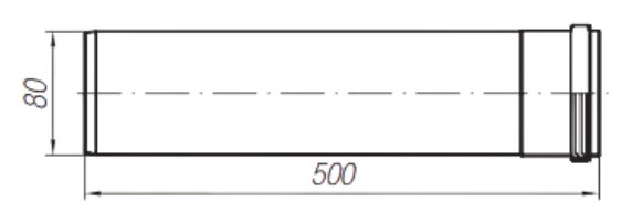 PRZEDŁUŻENIE 50CM (fi80)