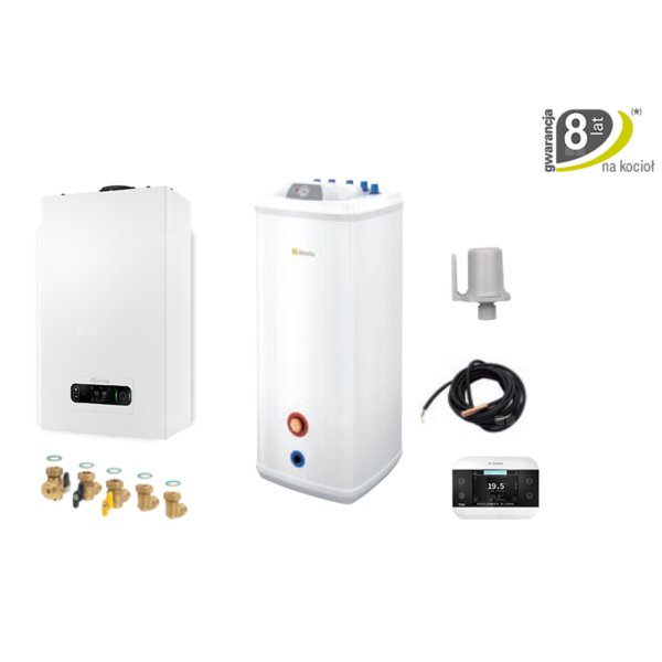 Pakiet z kotłłem kondensacyjnym EXCLUSIVE EVO X 35R + KWADRO TOP 120