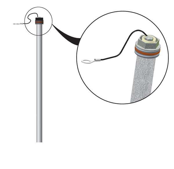 Anoda BIAWAR Odizolowana magnez długość 1100 mm fi 26 mm 1''