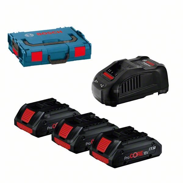 Akumulator + Ładowarka 3×GBAProCORE 18V 4.0 Ah + GAL 1880 CV + L-BOXX 102