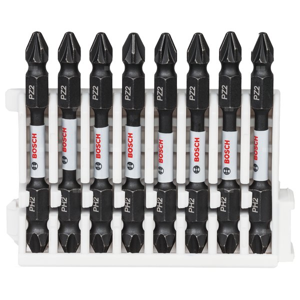 8-częściowy zestaw końcówek wkręcających Impact Control PH2 / PZ2