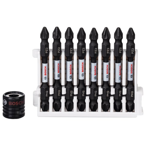 9-częściowy zestaw końcówek wkręcających Impact Control PH2 / PZ2