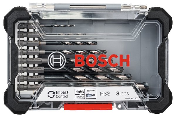 ZESTAW WIERTEŁ HSS IMPACT CONTROL 8SZT