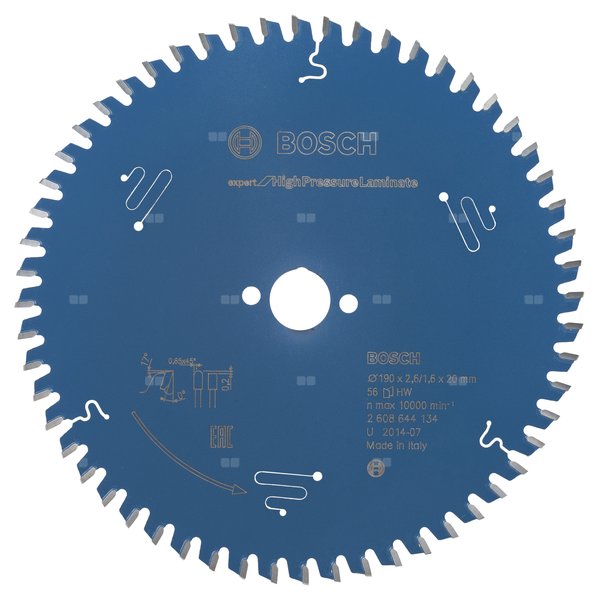 Tarcza pilarska Expert for High Pressure Laminate KSB EXPERT F.H.P.LAMINATE 190X20X2,6 56T