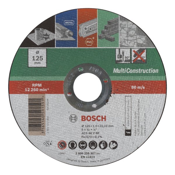 Tarcza tnąca, prosta, Multi Construction D = 125 mm