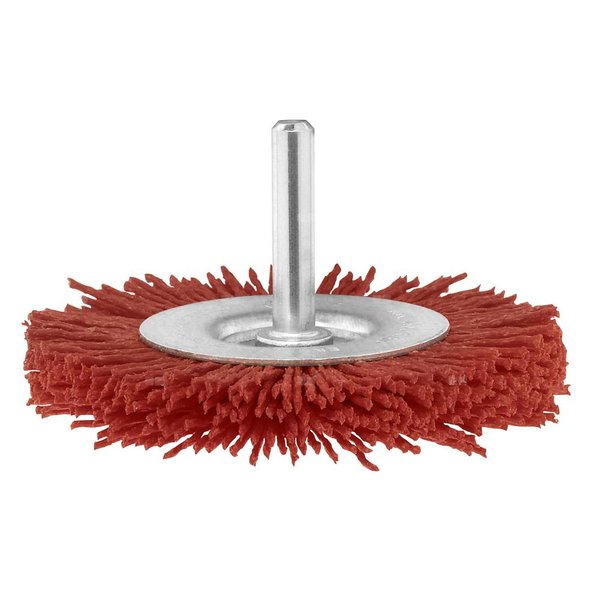 Bosch Szczotki tarczowe do wiertarek drut nylonowy z korundowym materiałem ściernym K80 75 mm fi 75 mm Drut nylonowy fi trzonka 6 mm