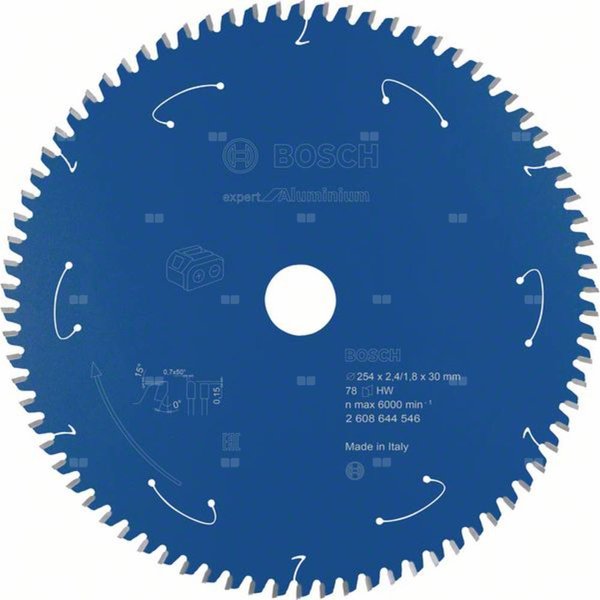 Ostrze do piły tarczowej bezprzewodowej Expert for Aluminium 254 x 2,4 / 1,8 x 30 T78