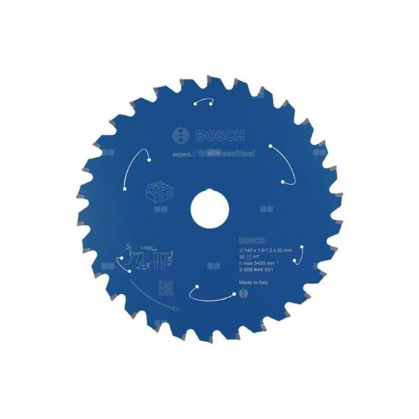 Ostrze do piły tarczowej bezprzewodowej Expert for Stainless Steel 140 x 1,5 / 1,2 x 20 T30