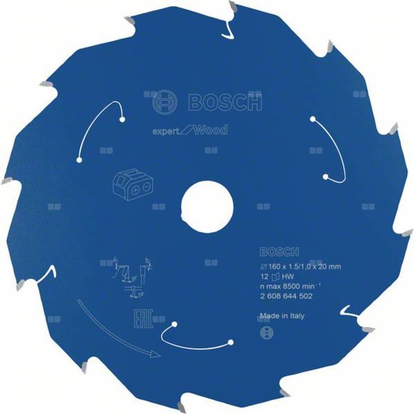 Ostrze do piły tarczowej bezprzewodowej Expert for Wood 160 x 1,5 / 1 x 20 T12
