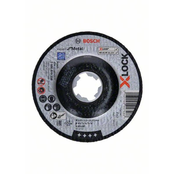 X-LOCK Expert for Metal 115x2,5x22,23 do cięcia obniżonego A 30 S BF, 115 mm, 2,5 mm