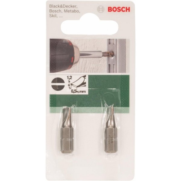 Bit Bosch Standard HEX 25 mm prosty płaski 1,2x6,5 mm XH (2 szt.)