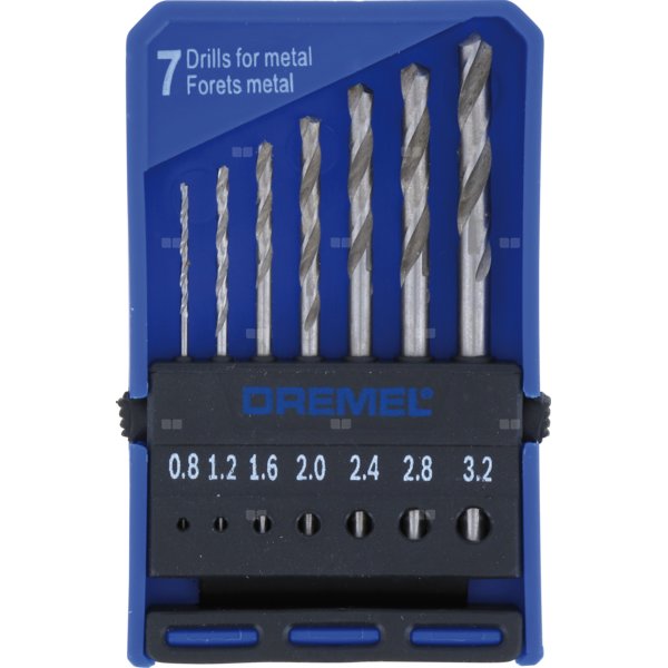 ZESTAW WIERTEŁ - 7 SZT. 0,8/1,2/1,6/2,0/2,4/2,8/3,2 MM