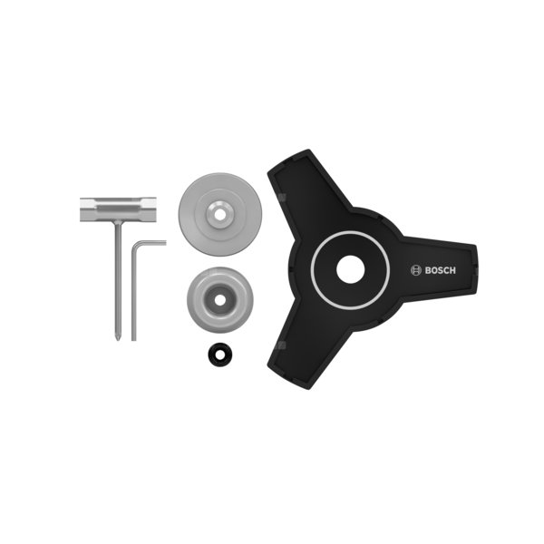 Podkaszarka li-lion Brushcutter Blade Set, Metal blade 23cm, 2mm + Kit (spacer + locking plate + lock nut + locking tool + spanner)