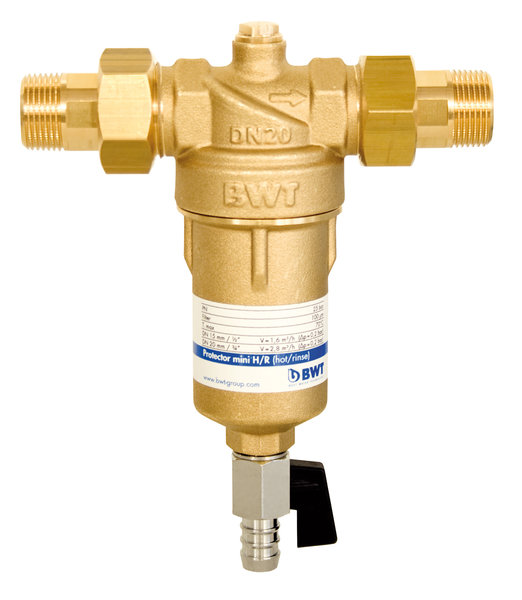 BWT PROTECTOR mini H/R 3/4" - filtr do wody gorącej z płukaniem (100 µm)
