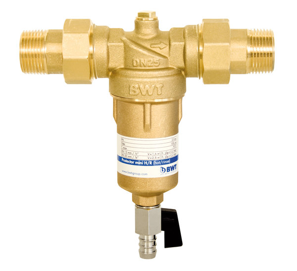 BWT PROTECTOR mini H/R 1" - filtr do wody gorącej z płukaniem (100 µm)