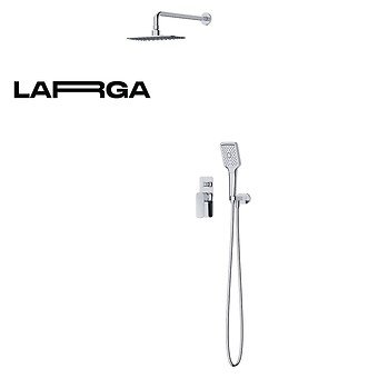 SET B342 ZESTAW PODTYNKOWY LARGA Z BATERIĄ WAN-NATR CHROM
