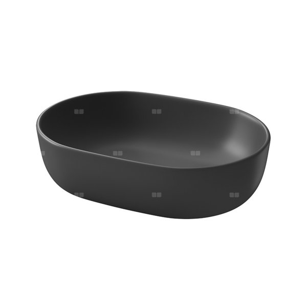 UMYWALKA NABLATOWA MODUO 50 OWALNA ANTRACYT MAT BOX