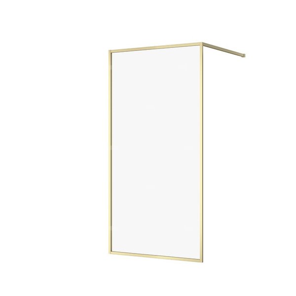 KABINA PRYSZNICOWA WALK-IN LARGA ZŁOTA MAT 100X200 SZKŁO TRANSPARENTNE