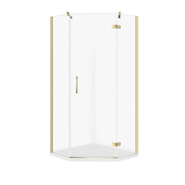 SET C542 KABINA PIĘCIOKĄTNA CITY PRAWA ZŁOTA 90X90X195+TAKO SLIM WIR