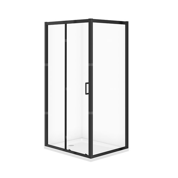 SET C709 KABINA ARTECO CZARNA PROST 100X80X190 + BR TAKO 100X4 WIR