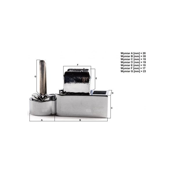 DOLNY ZAWIAS CHROM PARAWANU EASY NEW 1 I 2 SKRZYDŁOWEGO