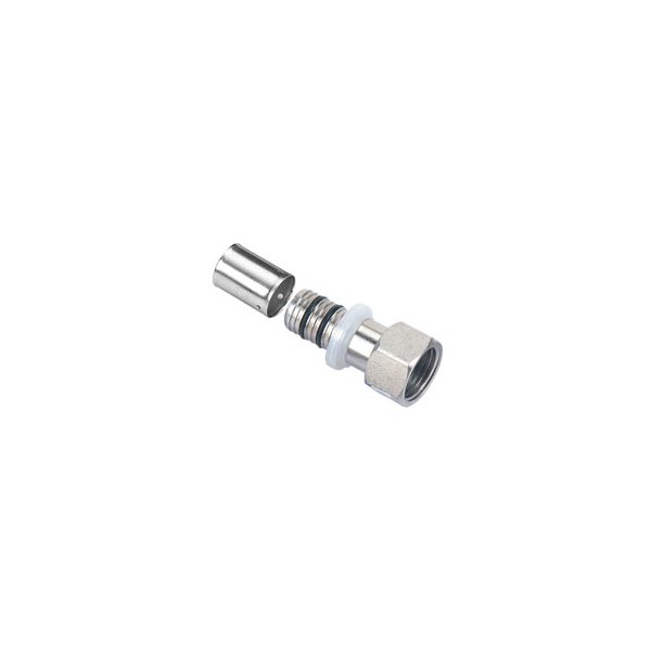 Łącznik prosty z nakrętką CONEX BÄNNINGER P7359 G, mosiądz niklowany, 25 mm x 1'' (system b flex x GW)