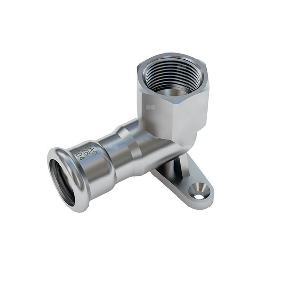 <A> Press Inox 304 Kolano z łapami GW  15 - RP 1/2"mm