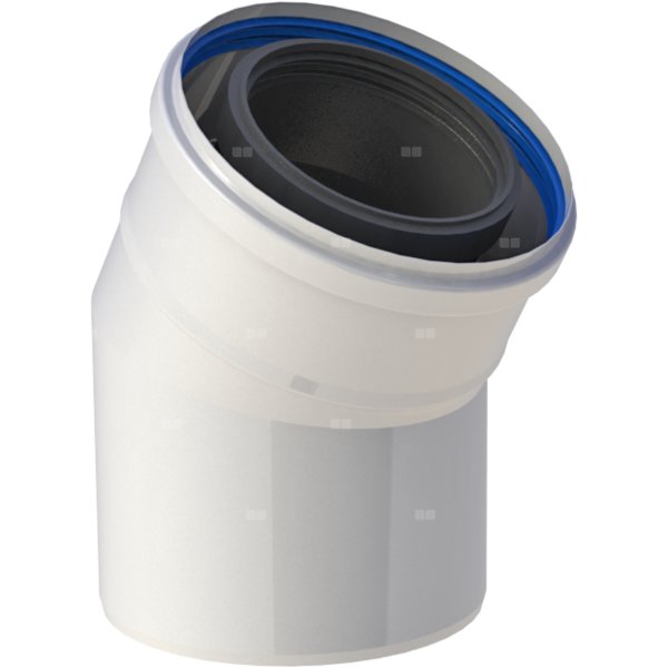 Kolano Concept By JEREMIAS 30' (pp) ZZ x ZW 60 x 100 mm powietrzno-spalinowe, kolor biały