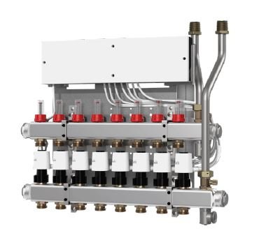Rozdzielacz SGC, 4 connections, ICON controller 230V, flow meter, zone valve