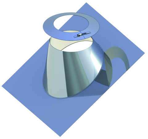 Przejście dachowe 16-25' aluminiowe z kołnierzem DN 80