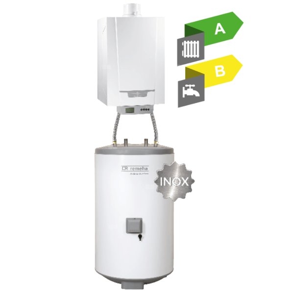 Pakiet - Kocioł gazowy jednofunkcyjny DE DIETRICH MCR3 Evo 24T kondensacyjny wiszący 6.1 - 24.8 kW + RegulatorSMART TC + Zasobnik c.w.uAQUAvie100