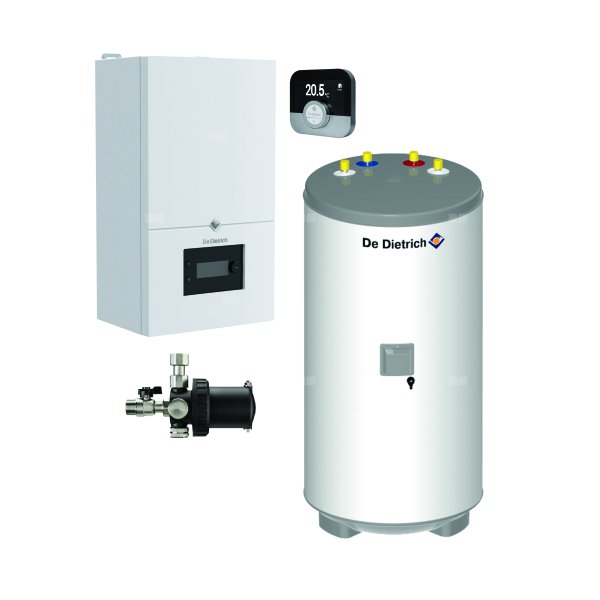 Pakiet - Kocioł gazowy jednofunkcyjny DE DIETRICH MCR4 19 kondensacyjny wiszący 2.5 - 20.7 kW + RegulatorSMART TC + Zasobnik c.w.uAQUAvie125 + Filtr magnetyczny XS90